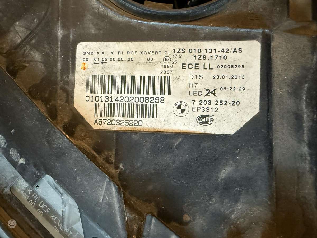 BMW 5 serija žibintai
