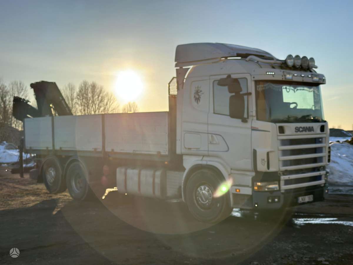 Scania 144, с краном