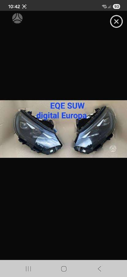 Mercedes-Benz EQE Suw bamperis w294 ir zibųntai europa digital