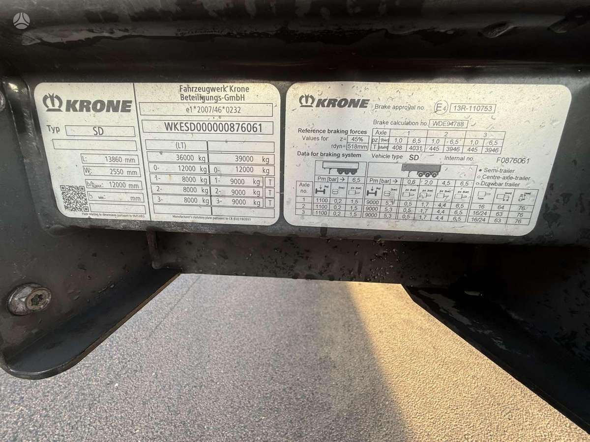 Krone SD, užuolaidinės / tentinės