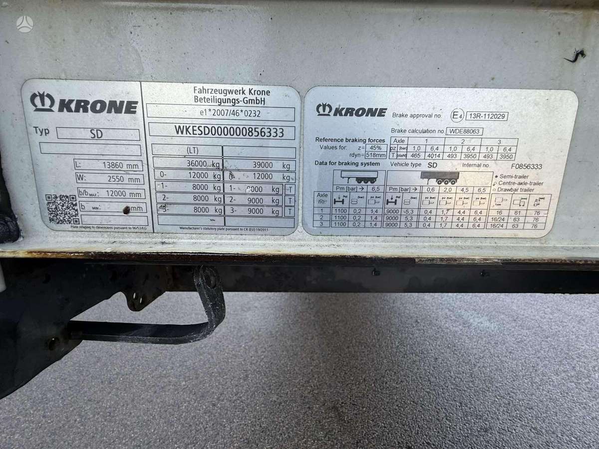 Krone SD, пологовые / тентовые