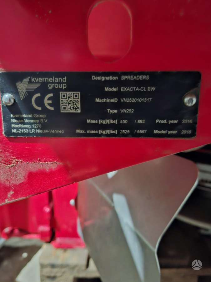 Kverneland Exacta CL EW, barstytuvai