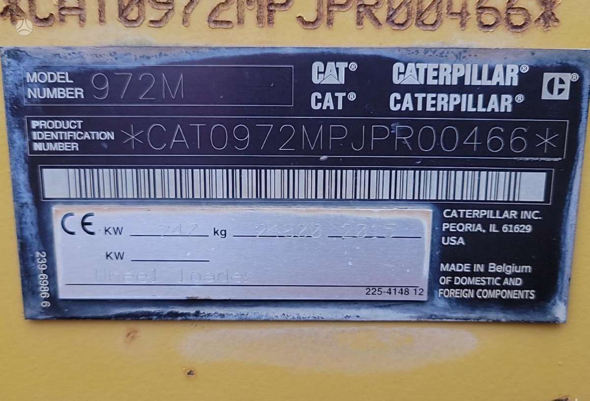 Caterpillar 972M garantija 300val, frontaliniai krautuvai
