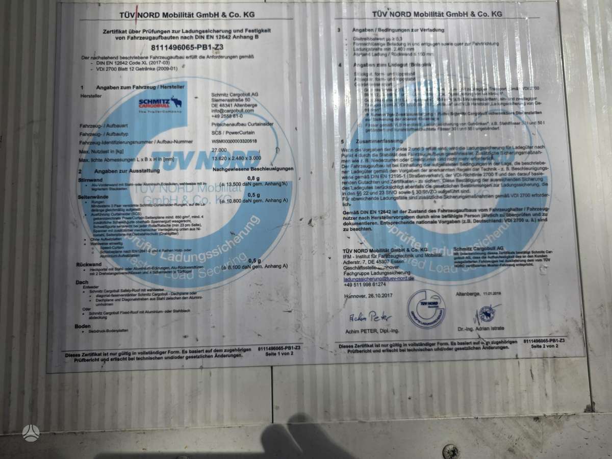 Schmitz, užuolaidinės / tentinės