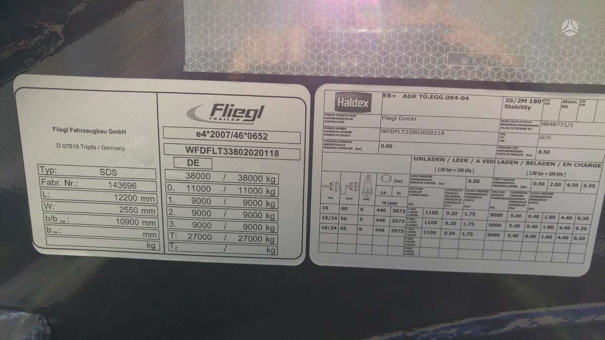 Fliegl SDS380, контейнеровозы