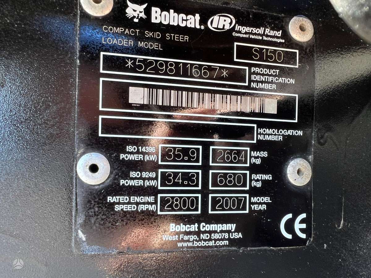 Bobcat S150, mini krautuvai