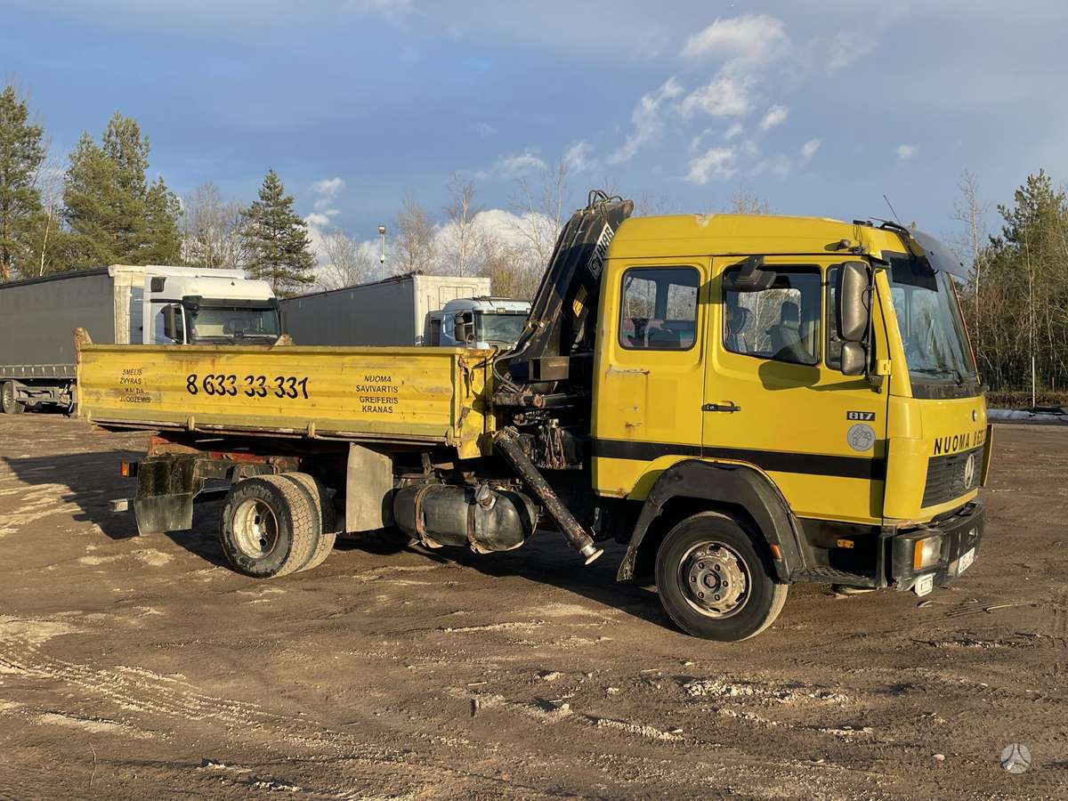 Mercedes-Benz 817, самосвалы с краном