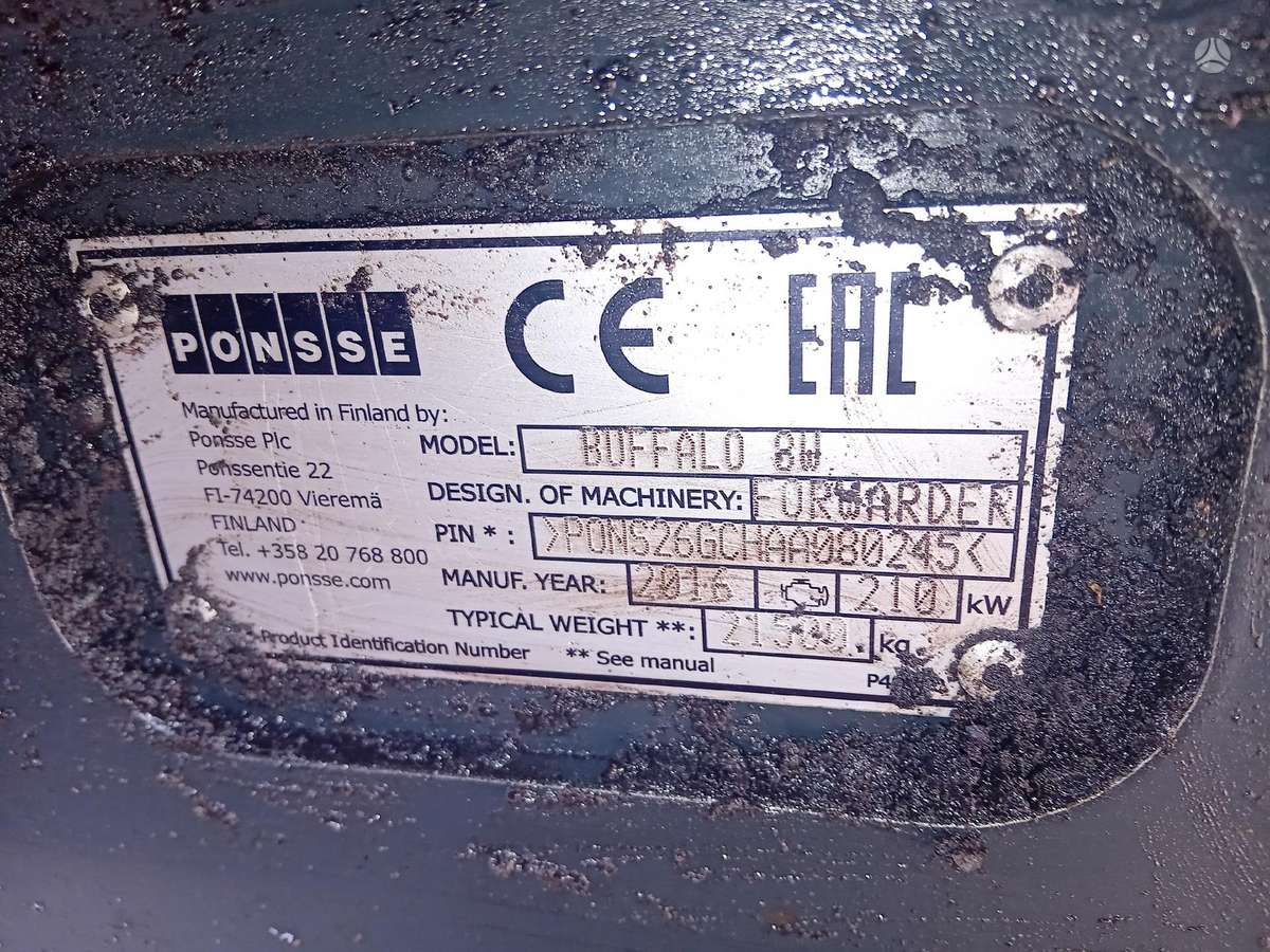 Ponsse Buffalo, koksnes transportieri