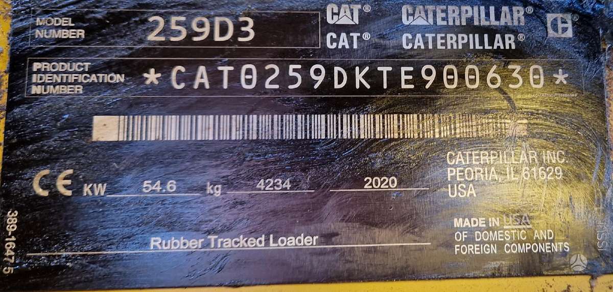 Caterpillar 259D3, mini loaders