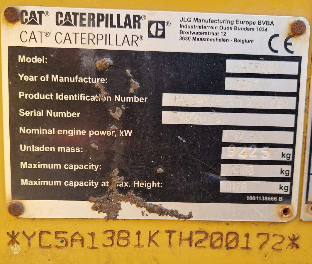 Caterpillar TH3510, telescopic handler