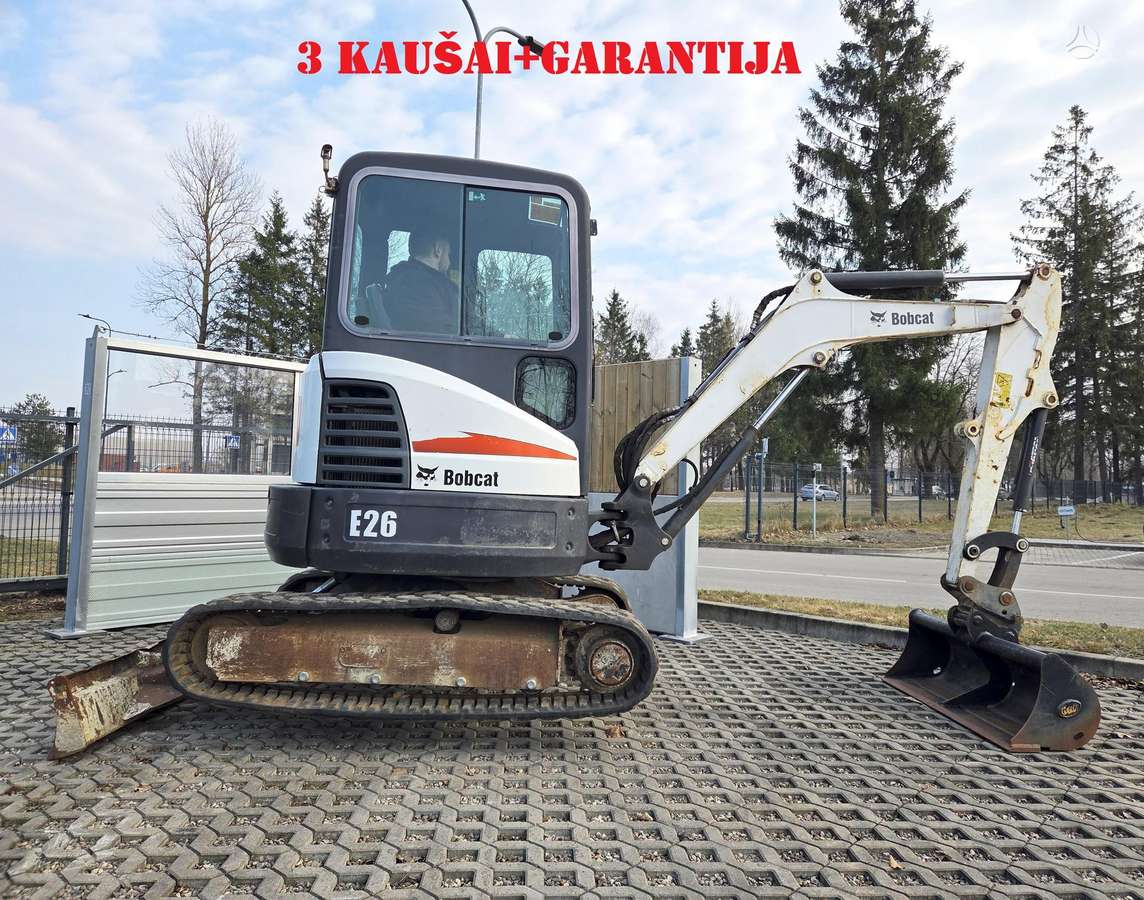 Bobcat E26, mini ekskavatoriai