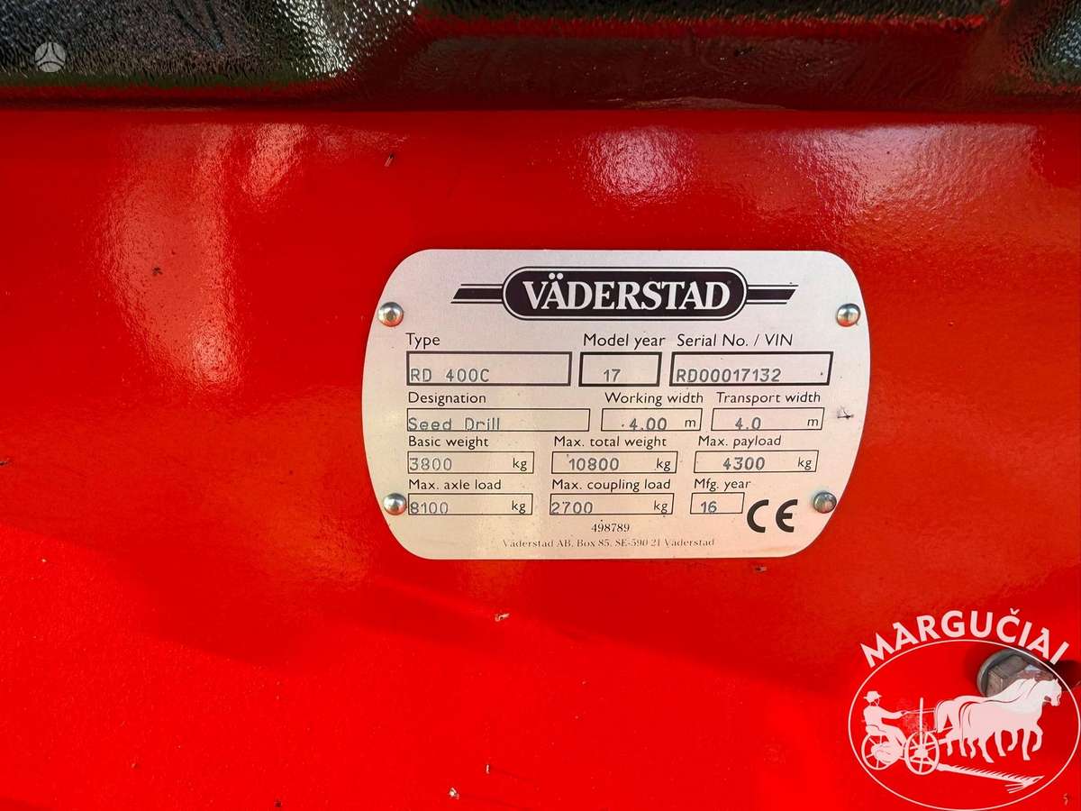 Vaderstad Super Rapid 400 C, 4 m, сеялки, сажалки