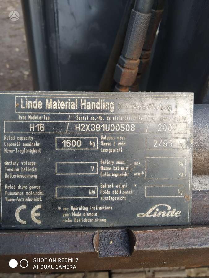 Linde H16, forklifts