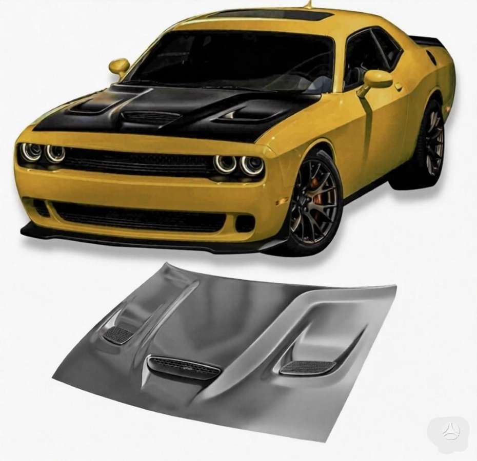 Dodge Challenger hood (front, rear)