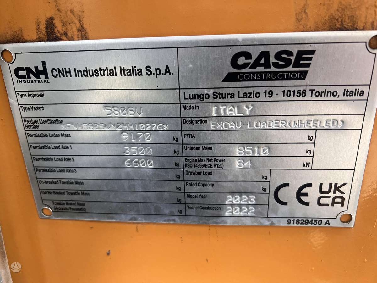 Case 580SV, excavator loader