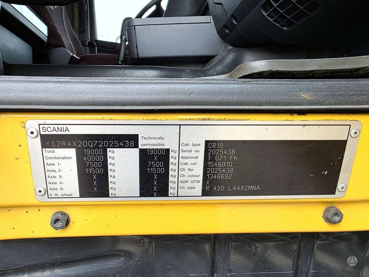 Scania R420 Euro5, 2 miegamosios vietos