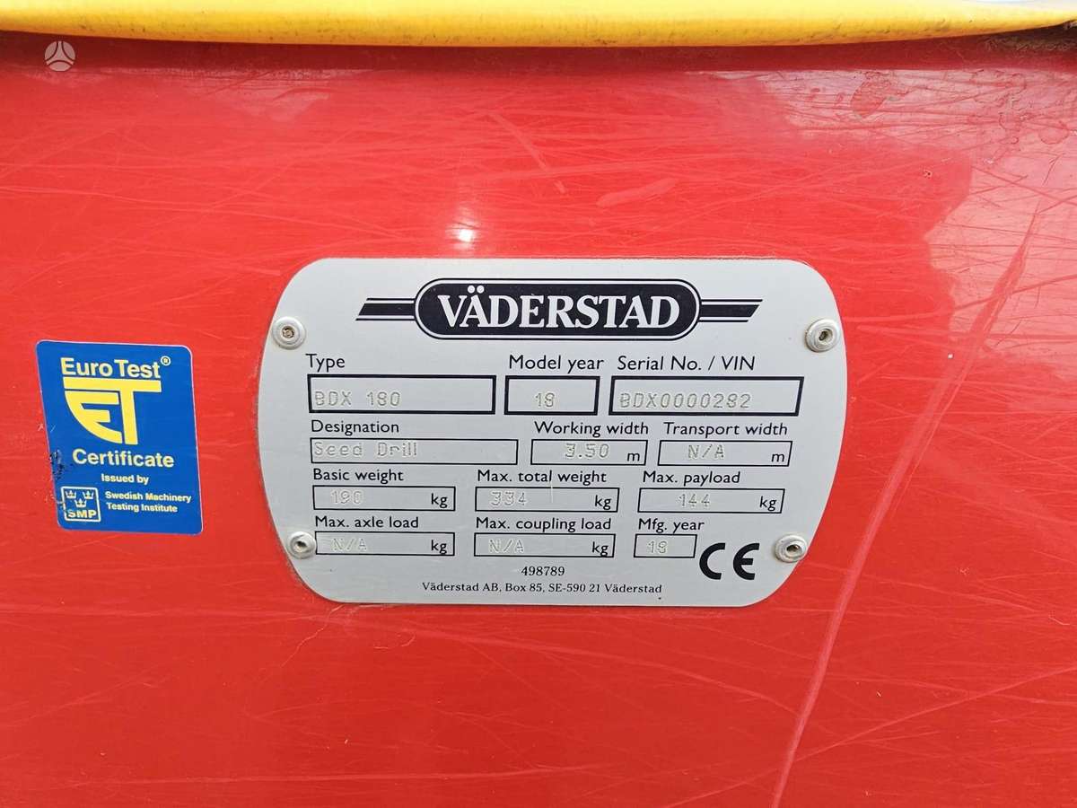 Vaderstad Cultus CS350, seeders, planters