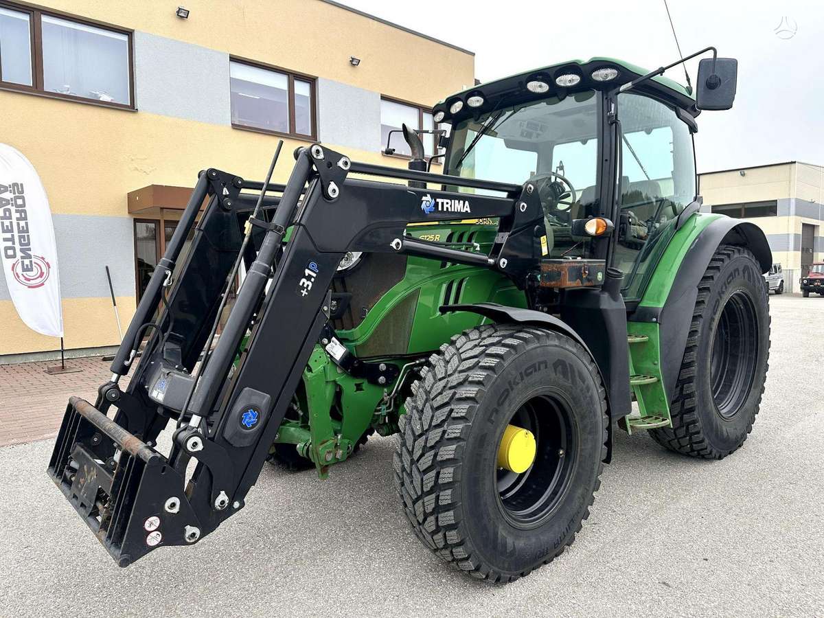 John Deere 6125R + Trima Front Loader +3., traktoriai