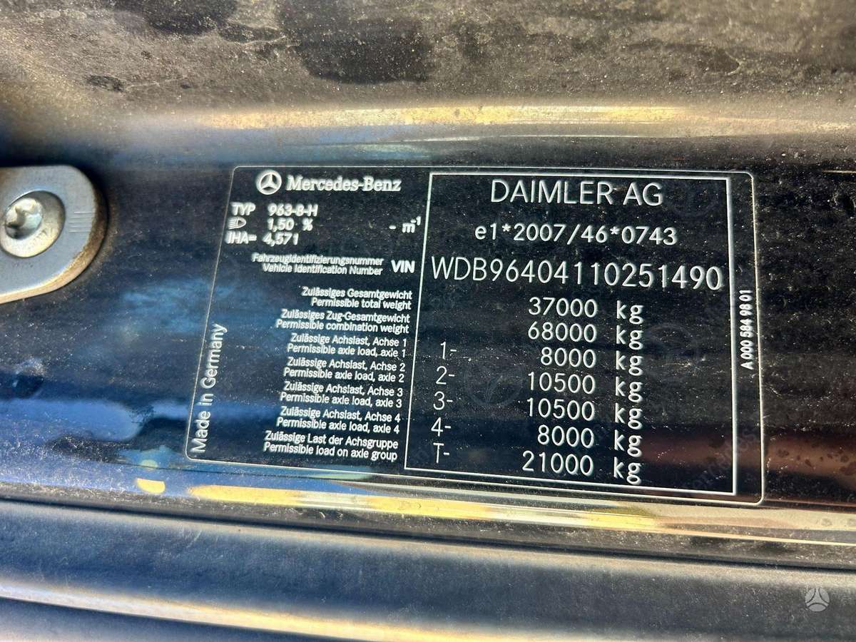 Mercedes-Benz AROCS 3763, шасси