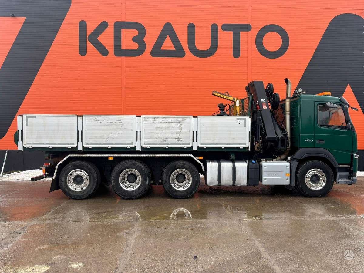 Volvo FM 450 8x4*4, самосвалы с краном
