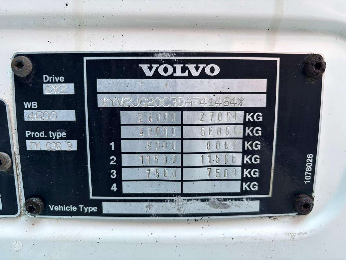 Volvo FM 460 6x2, с краном