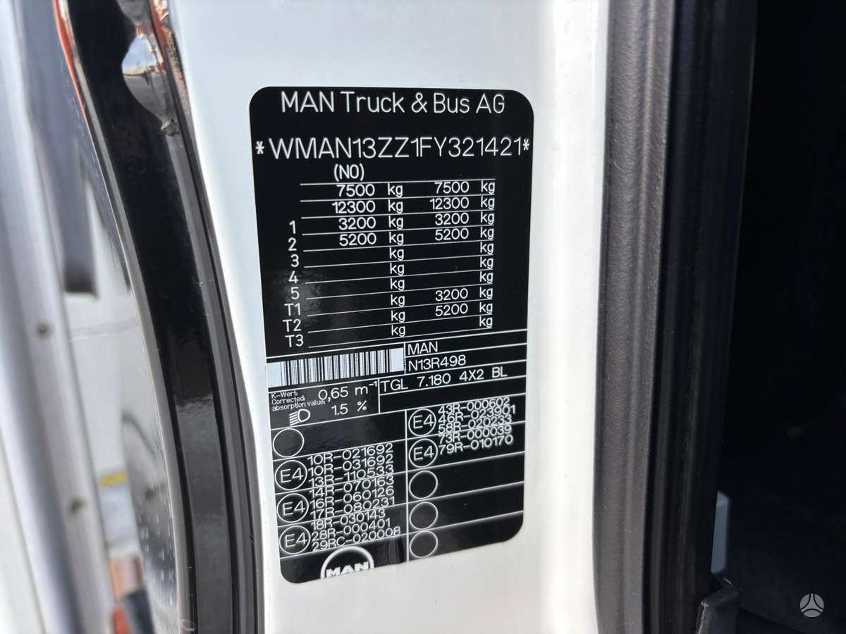 MAN TGL 7.180 4x2, бортовые