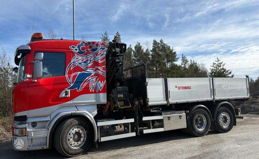 Scania R450 Hiab 211, самосвалы с краном