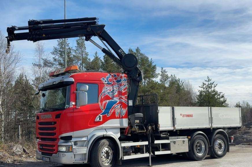 Scania R450 Hiab 211, самосвалы с краном