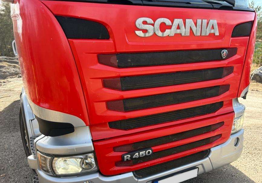 Scania R450 Hiab 211, самосвалы с краном