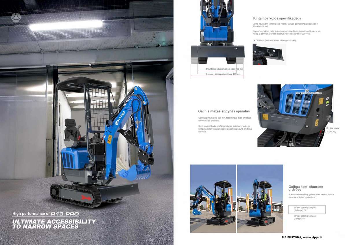 Rippa R13 Pro (Kubota), mini ekskavatori
