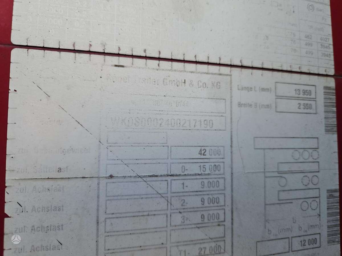 Kögel SN24 bort stora, bortinės su tentu