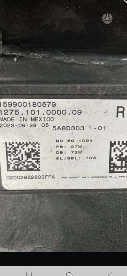 BMW X7 Tik zibintai