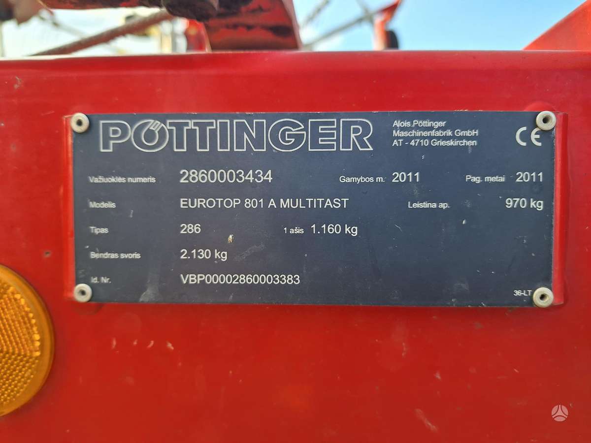 Pöttinger TOP 801 A Multitast, грабли