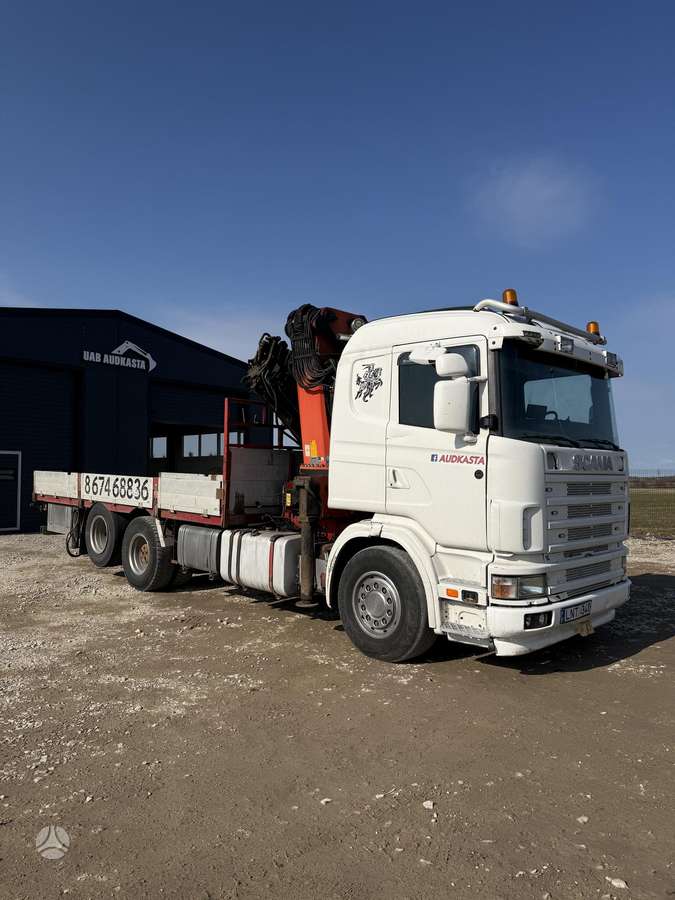 Scania R124, с краном