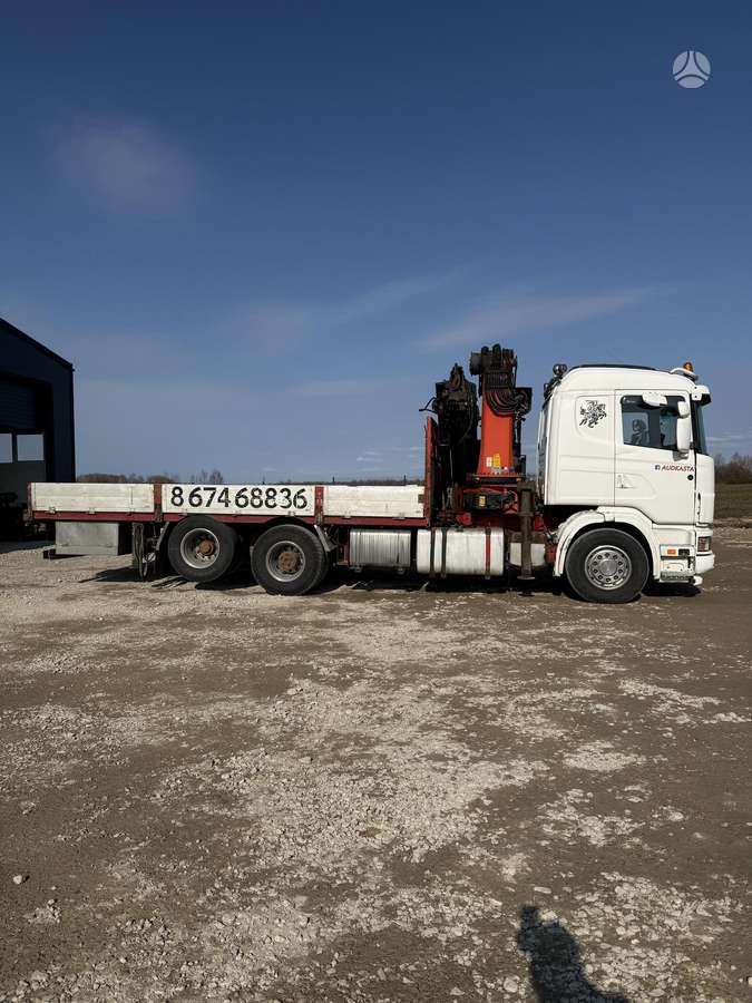 Scania R124, с краном