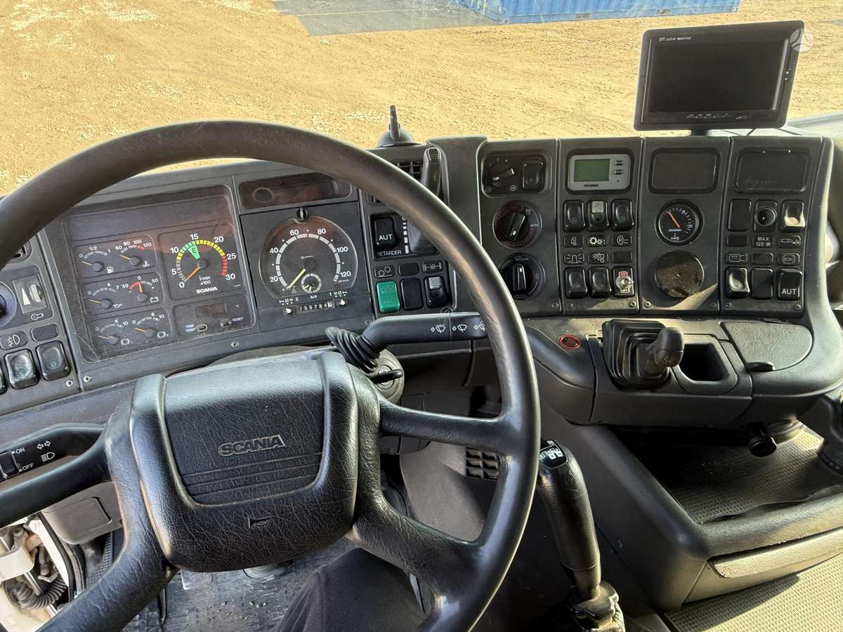 Scania R124, с краном