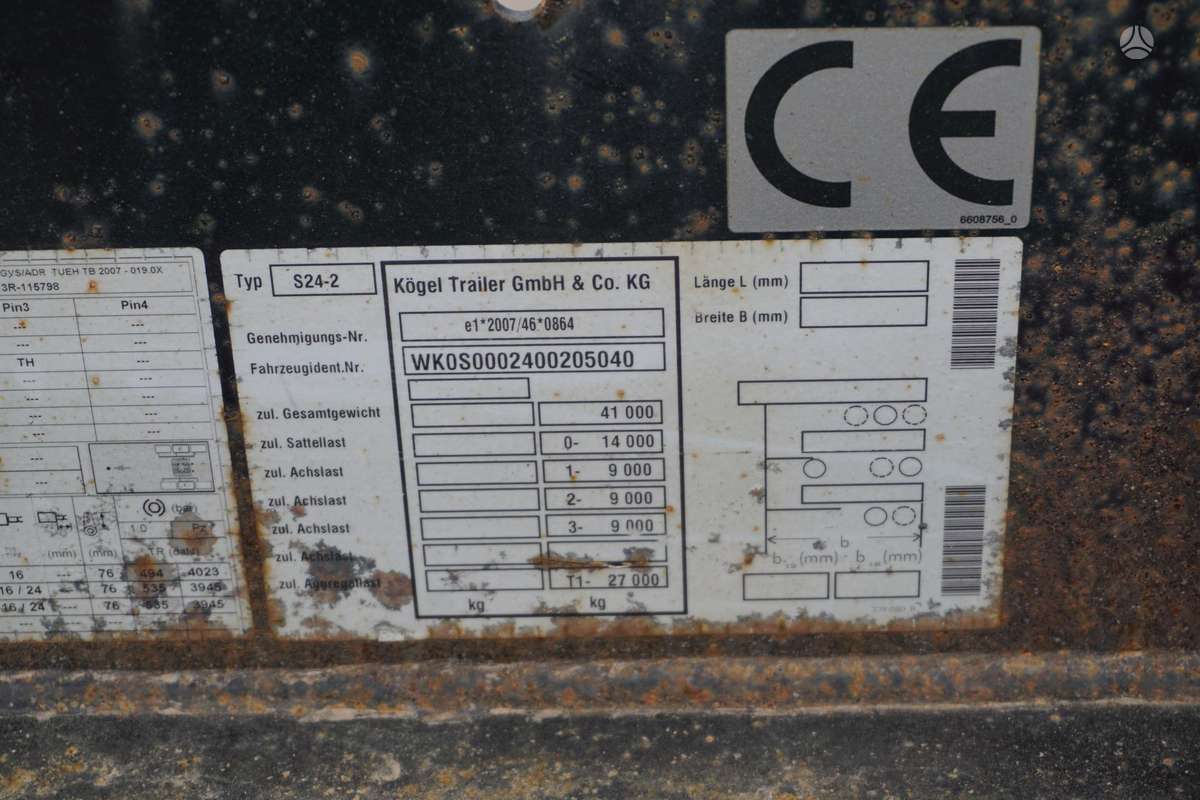 Kögel Tankplex 20ft SWCT24, konteinerių gabenimo