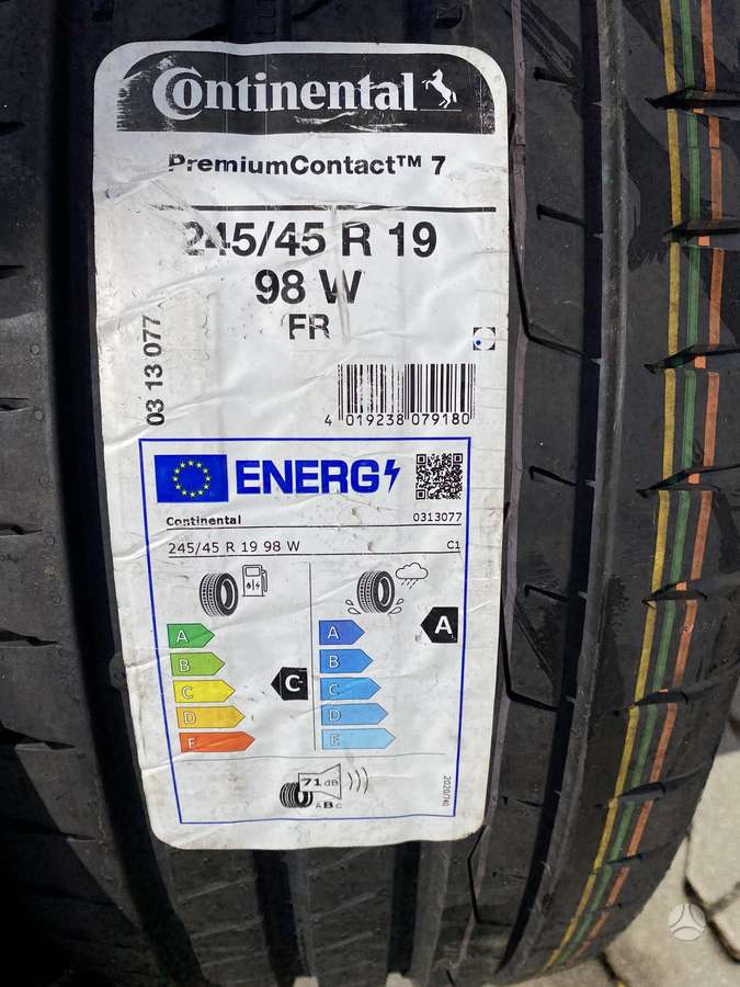 Continental, летние 245/45 R19