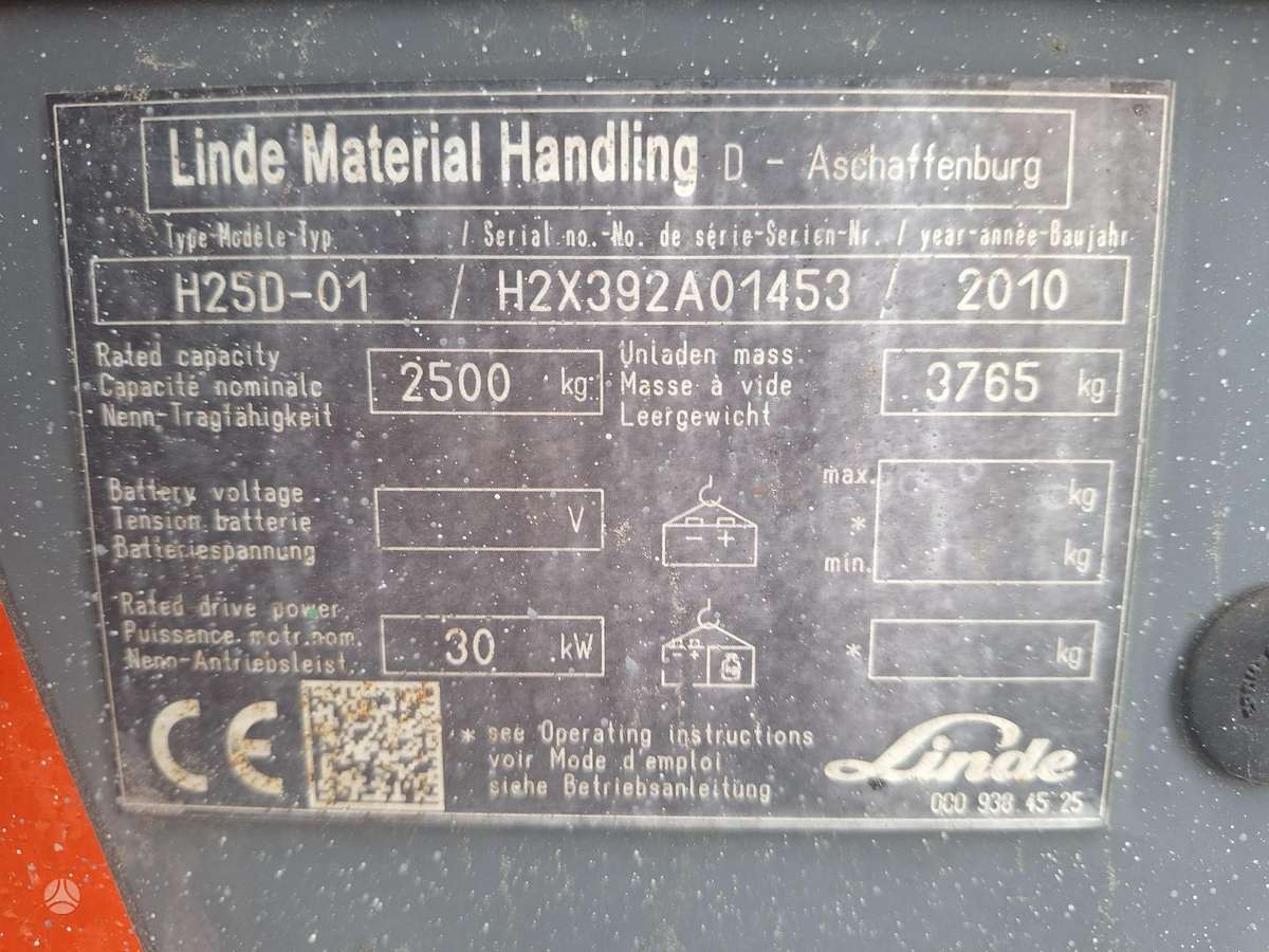Linde H25D-01, forklifts