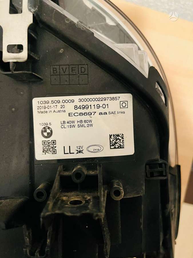 BMW 5 serija, 63117214959, mirrors, lights
