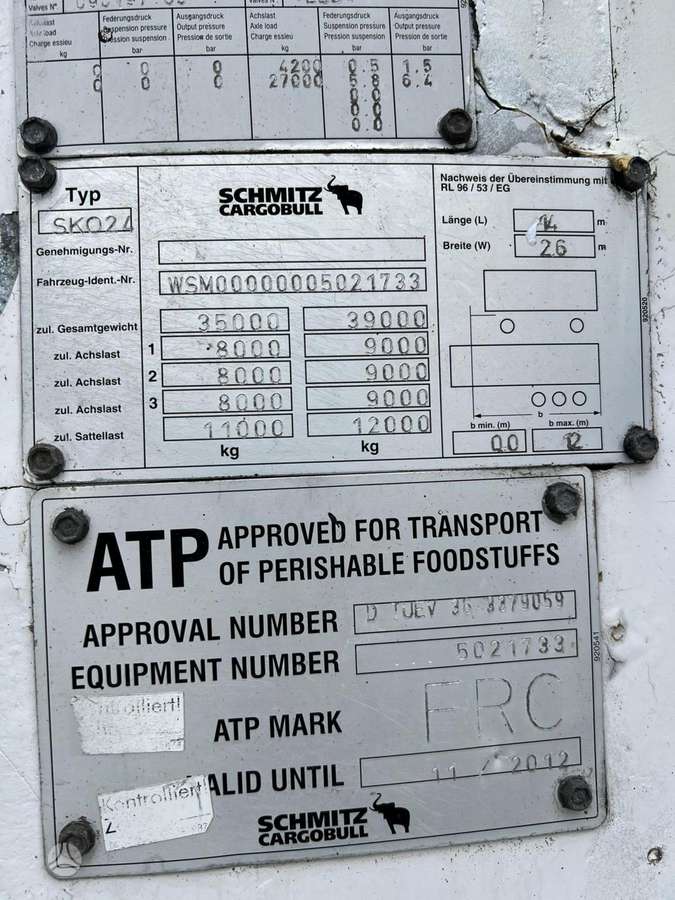Schmitz SKO 24 - 7CM!!!!, refrigerated