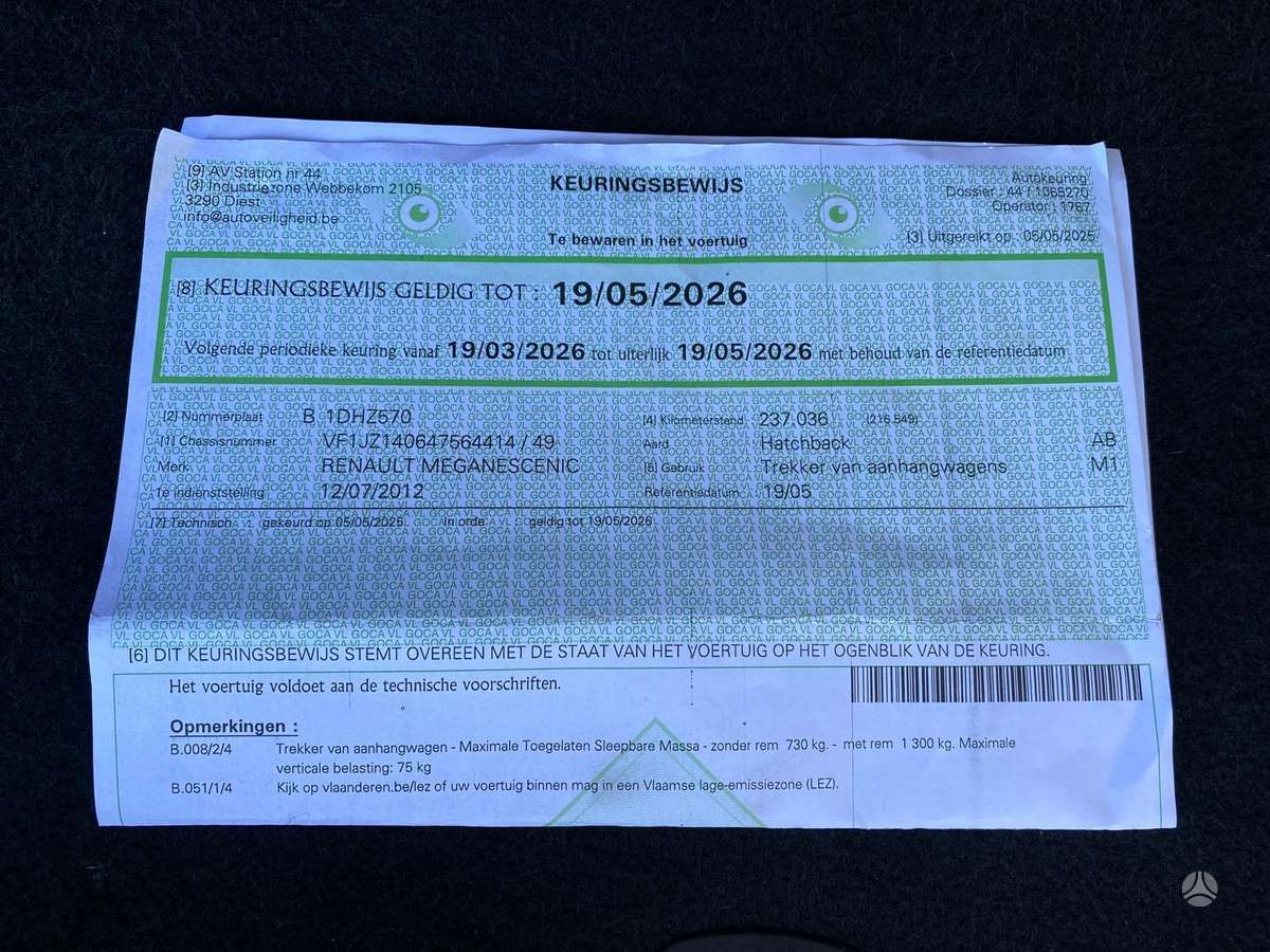 Renault Scenic, 1.5 l., mpv / minivan