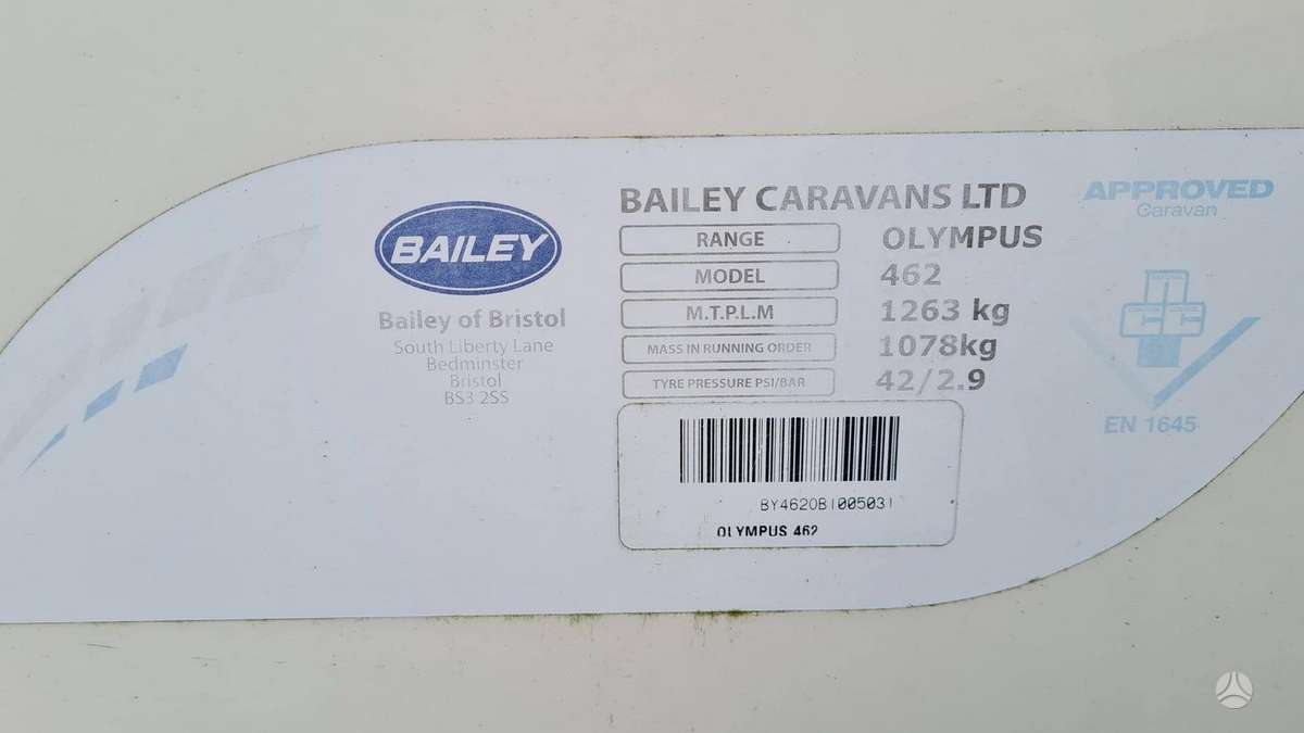 BAILEY Olympus 462, caravans