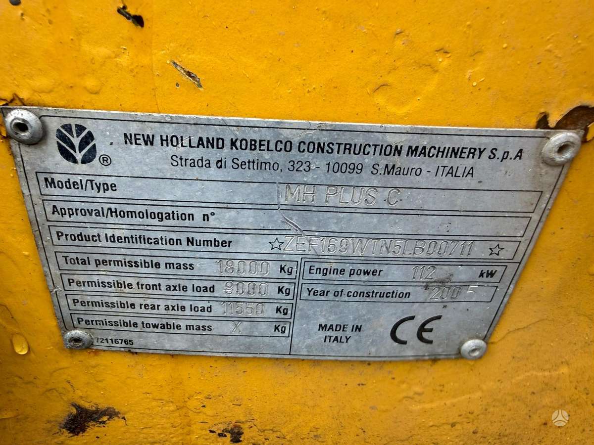 New Holland MH Plus C, экскаваторы
