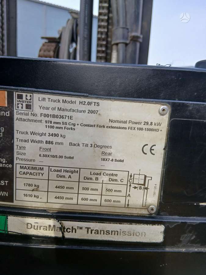 Hyster H2.O FTS, forklifts