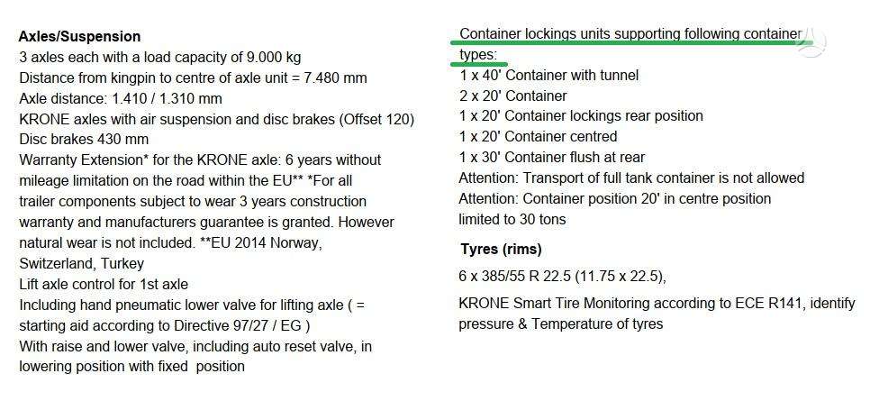 Krone SDC 27 ELTU4, container