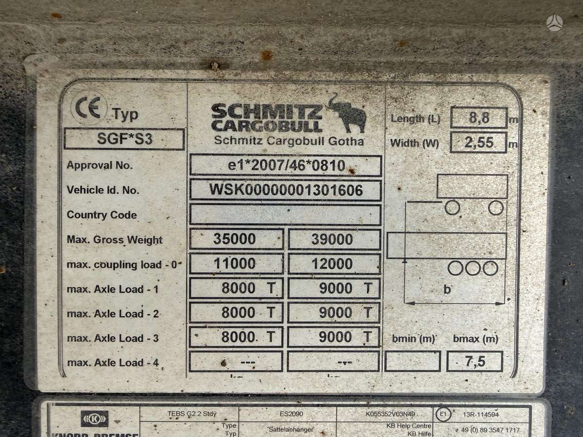 Schmitz SKI 24 SL, dumper / tipper