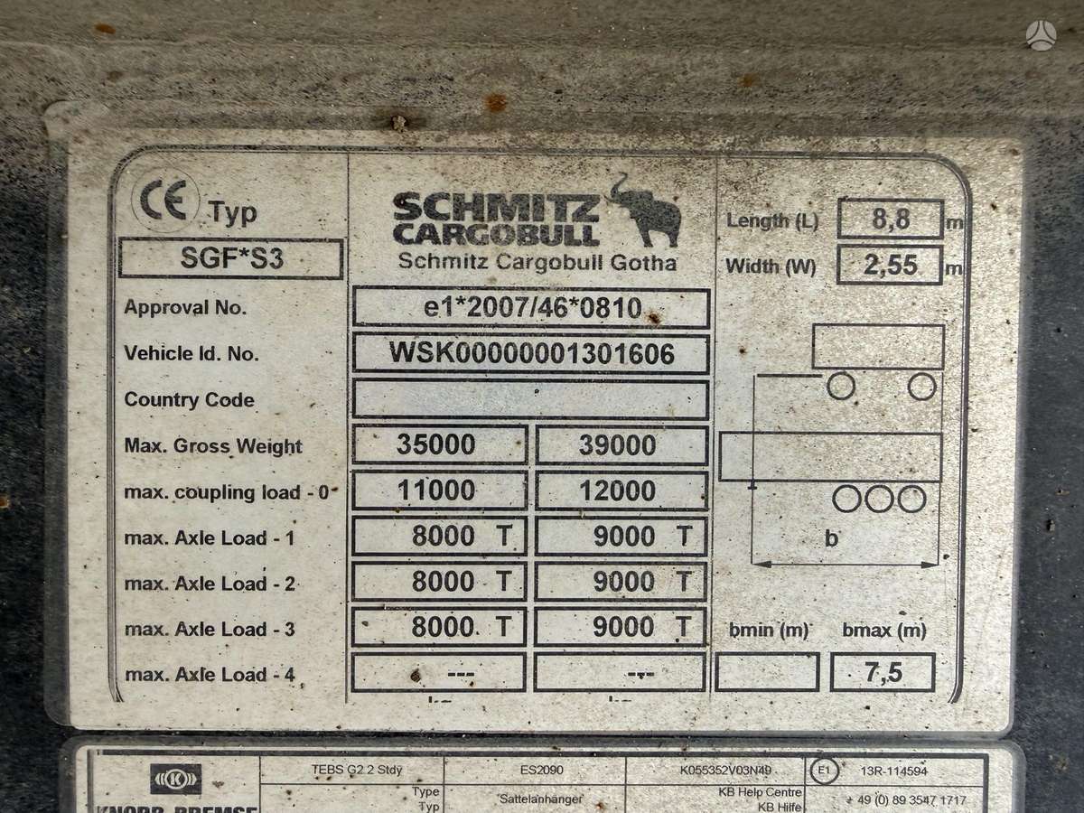 Schmitz SKI 24 SL, savivartės