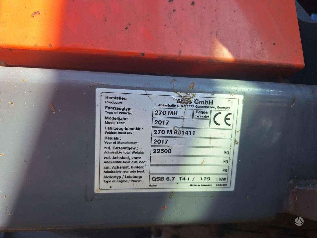 Atlas 270MH, ekskavatori