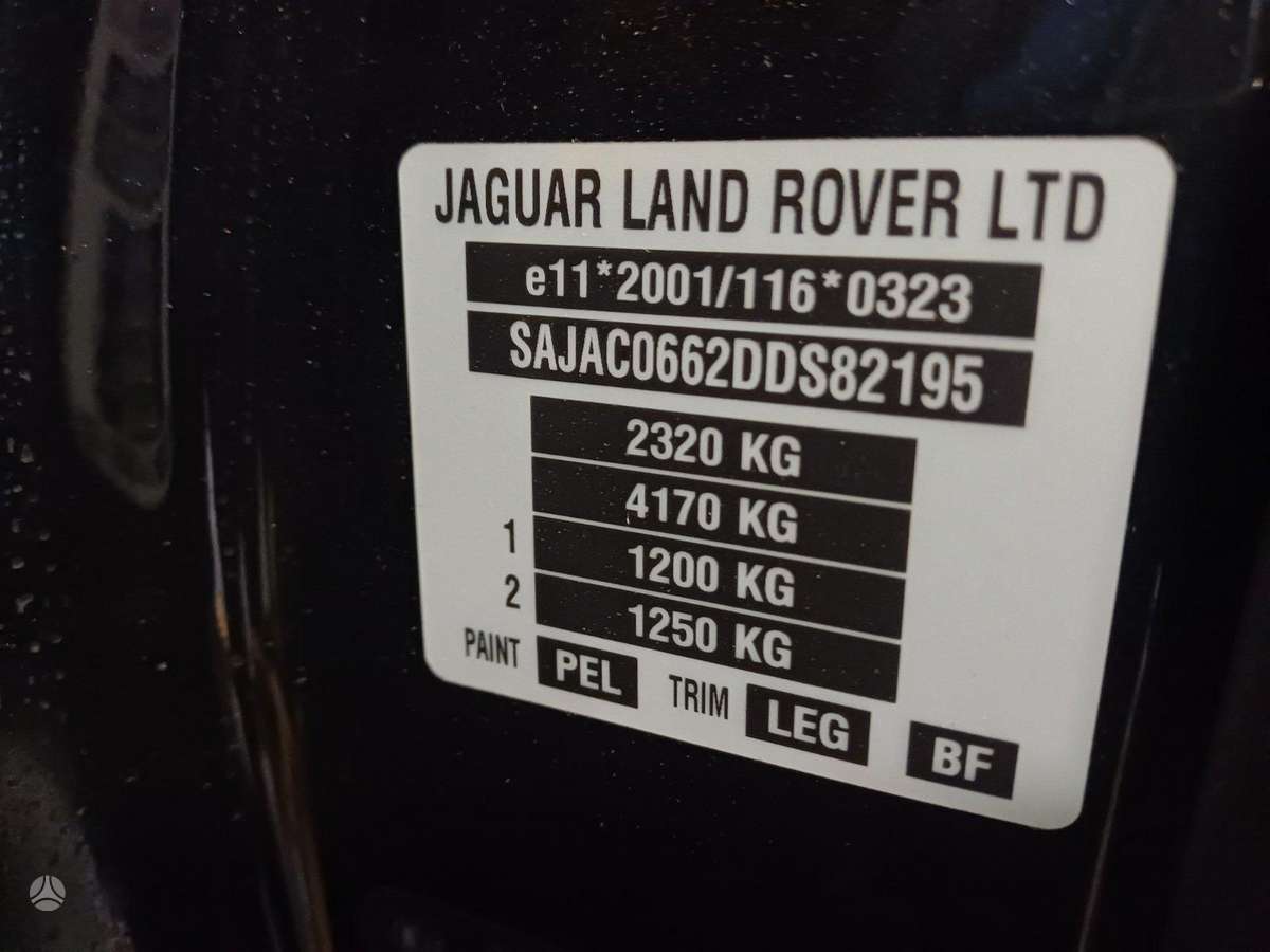 Jaguar XF rezerves daļās. Engine code 224dt color code pel